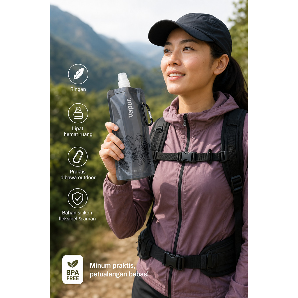 Botol Tempat Minum Lipat Mini Camping Outdoor Freezing Anti Bottle