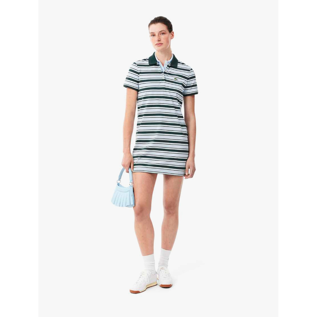 Lacoste - Women's Striped Cotton Polo Dress