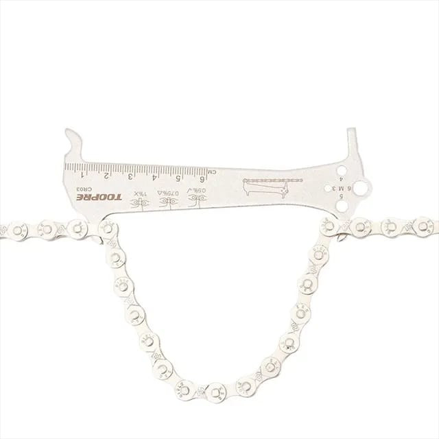 Foto Tool Alat Ukur Keausan Rantai Chain Wear Indicator 3 in 1 Penggaris Rantai Sepeda Chain Ruler