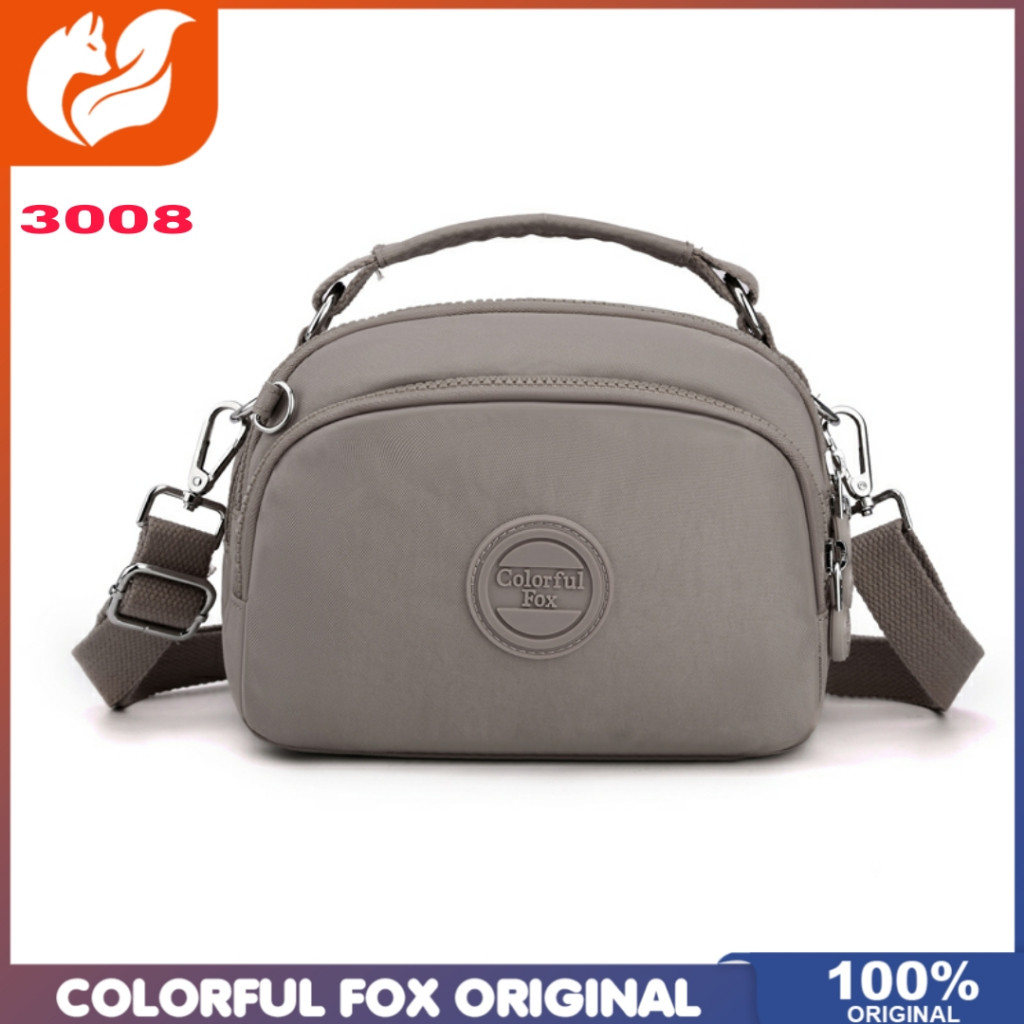 LOISSHOP Colorful fox ori - Tas selempang colorful fox 3008 bahan waterproof tas selempang wanita