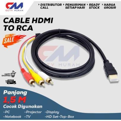 Kabel rca to hdmi jaring full HD - RCA TO HDMI