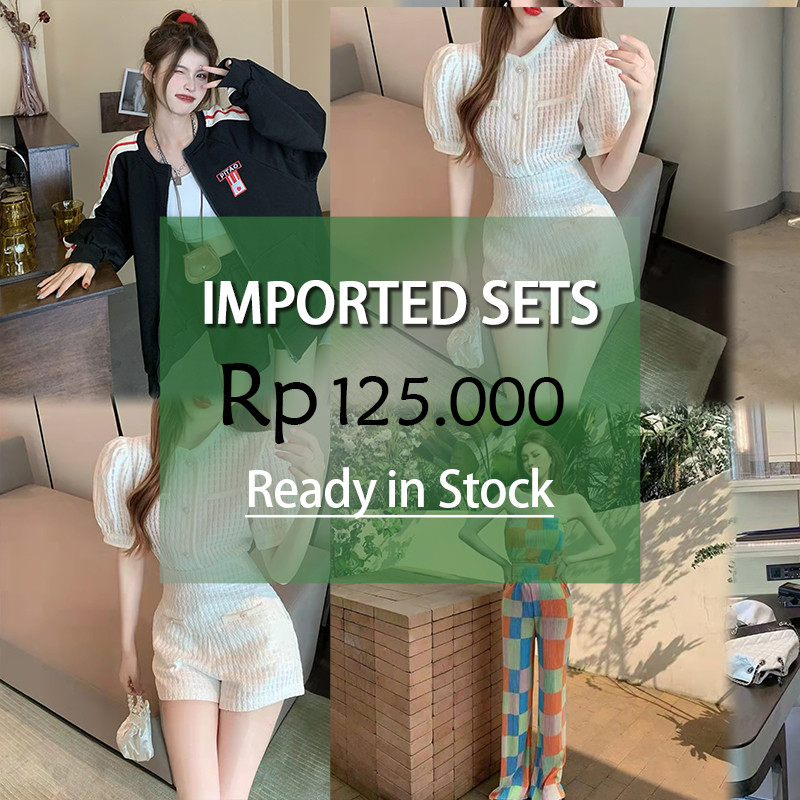[ Siap Dalam Stok ] Set Baju Longgar Korea Set Celana Panjang Set Rok