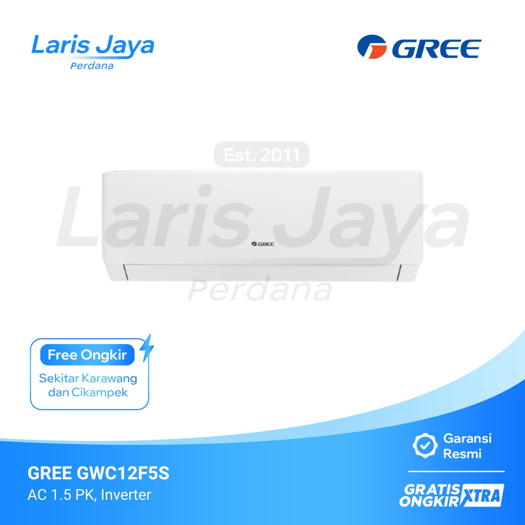 AC SPLIT GREE 1.5 PK GWC12F5S / GWC-12F5S INVERTER