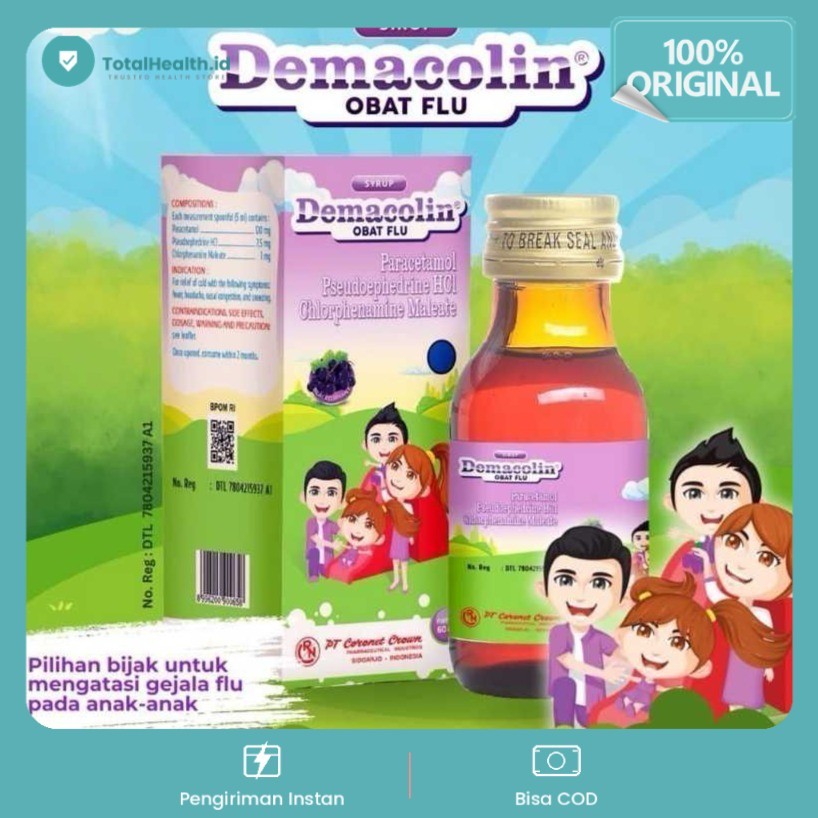 DEMACOLIN SIRUP Anak 60 ML Kemasan baru