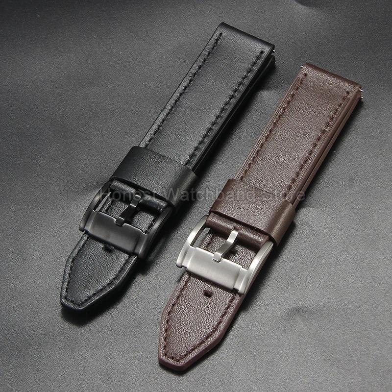 24 22 20mm Wear-resistant Durable Genuine Cowhide Leather Watch Accessories for Fossil FS4656 JR1354