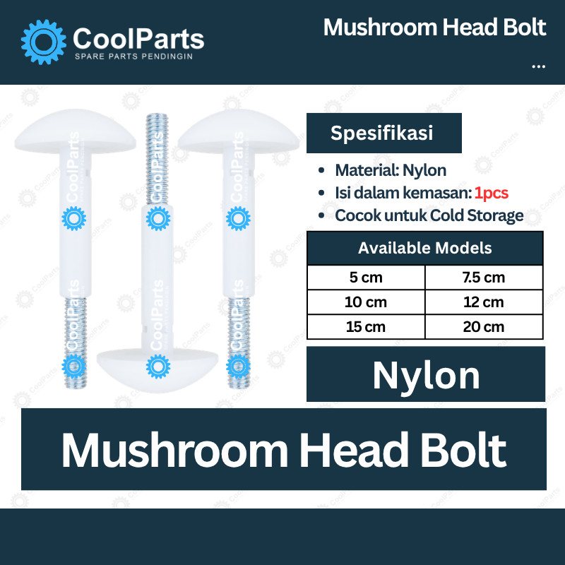 Mushroom Bolt Mushroom Head Bolt Coldroom Panel Cold Storage Sandwich Panel 5cm 7,5cm 10cm 12cm 15cm