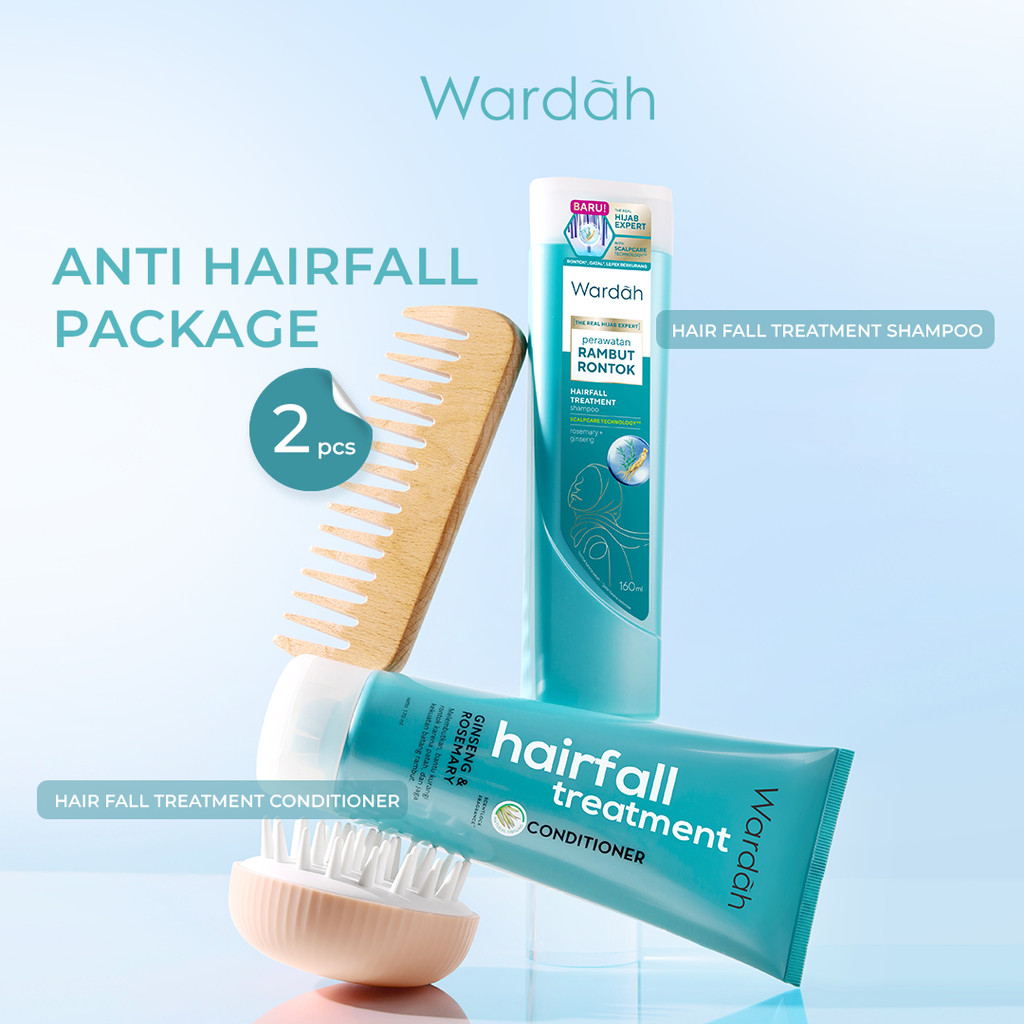 [DAILY SET] Wardah Shampoo 160mL & Conditioner 170mL | Shampoo Rontok dan Anti Lepek | Shampoo Halal | Wardah Hair Care Set | Kesegaran Tahan Lama | Wangi Fresh | Wanita Aktif | Shampoo Hijab - Personal Care