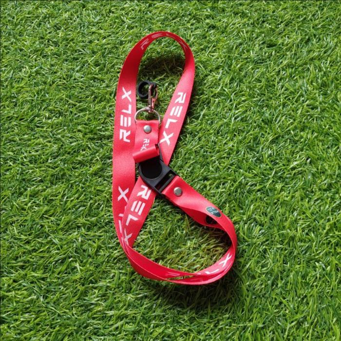 Big Sale Lanyard Gantungan Tali Lanyard Gantungan relx - Merah Lbr 2cm