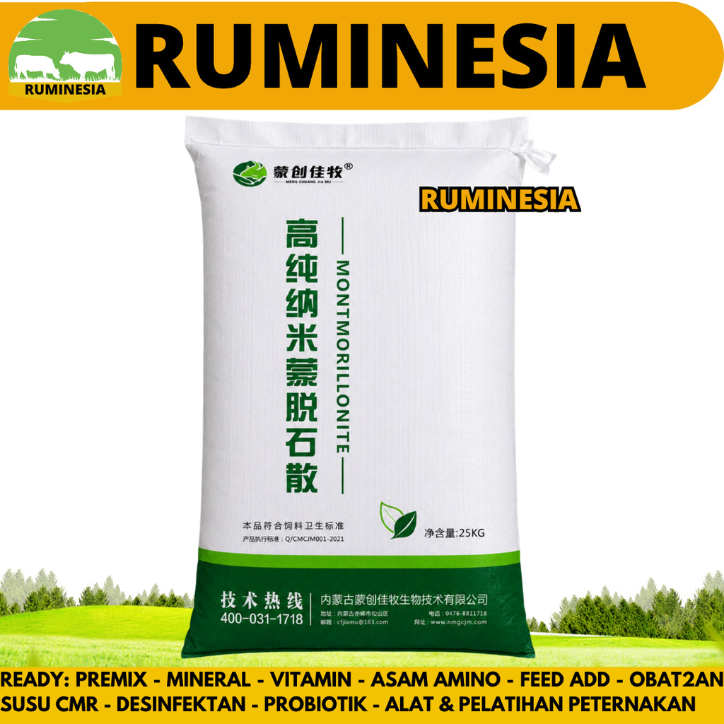 TOXIN BINDER PAKAN MONTMORILLONITE 1 KG - Feed Additive Pengikat Toxin Mycotoxin Jamur Pada Pakan