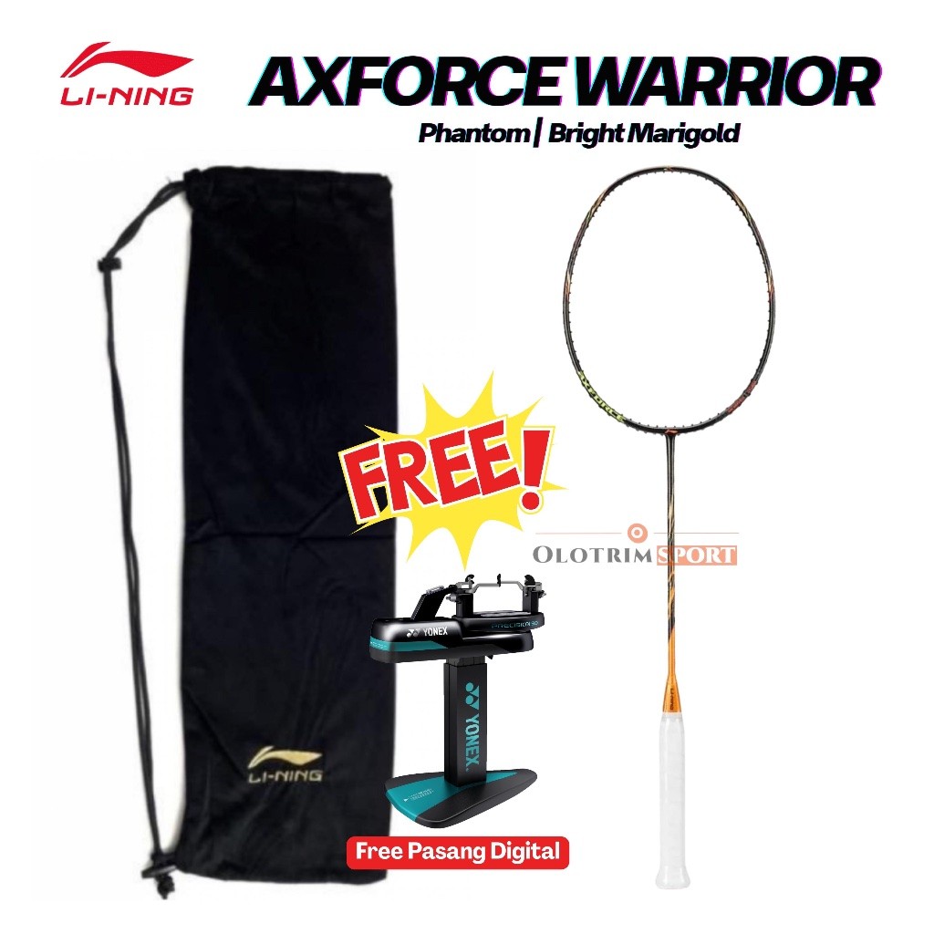 Raket Badminton Lining AXFORCE WARRIOR Raket Bulu Tangkis ORI LINING