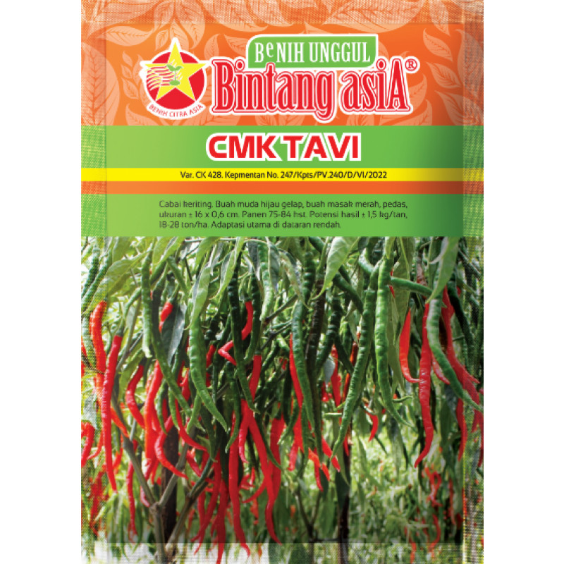 Benih Bibit Cabai keriting CMK TAVI  10gr / BCA BINTANG ASIA