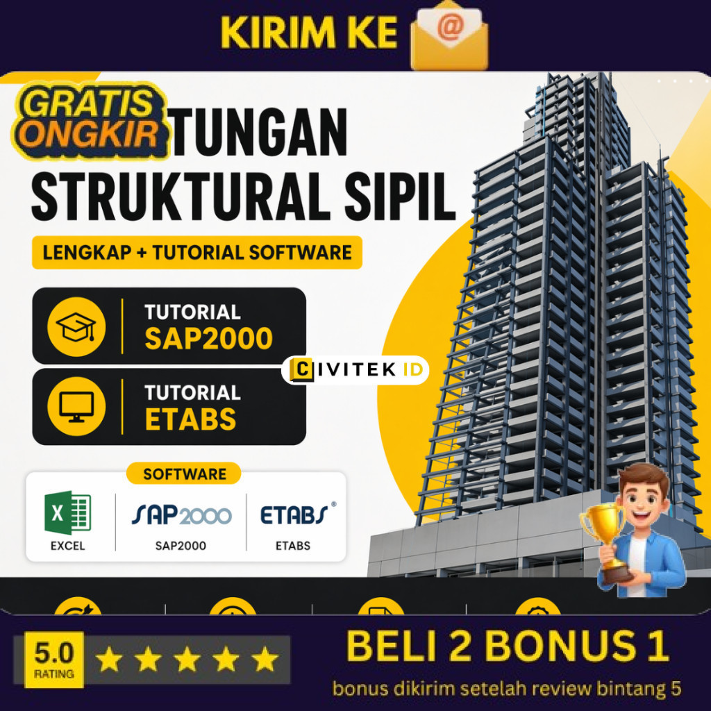 [PROMO] Perhitungen Struktur Sipil Lengkep + Tutoriel SAP2000 & ETABS | Anelisis Beton Beje (BUKAN B