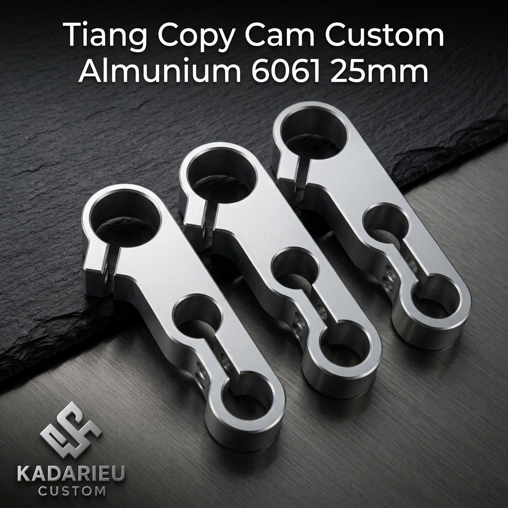 KC Tiang Copy Cam Custom Almunium 6061 25mm / Jasa CNC Milling Bubut Laser Presisi