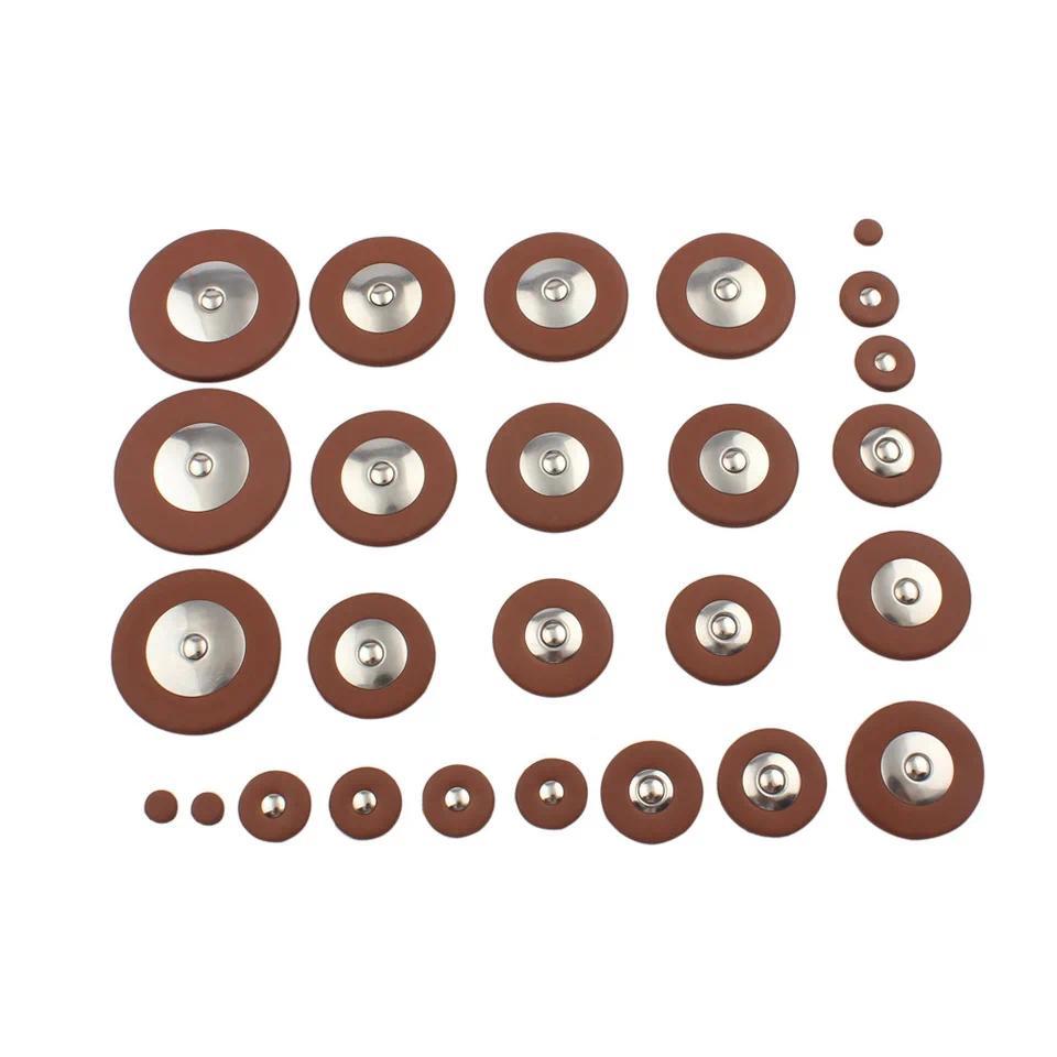 25pcs TenorAltoSoprano Saxophone Leather Pad Replacement Leather Pipe Music Pad Woodwind Accessories