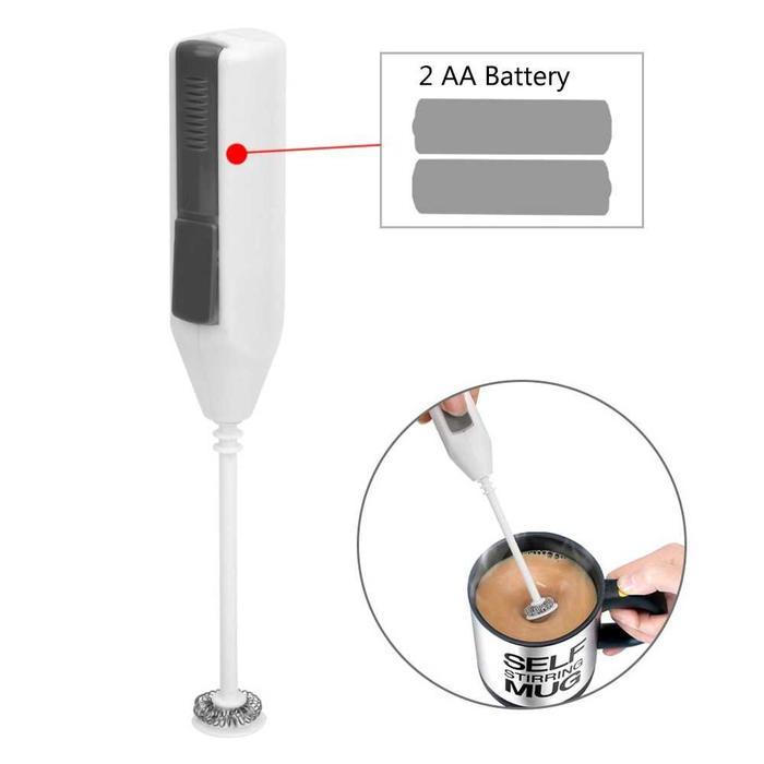 Kocokan Telur Kopi Susu Elektrik Mixer Mini Hand Mixer - Putih