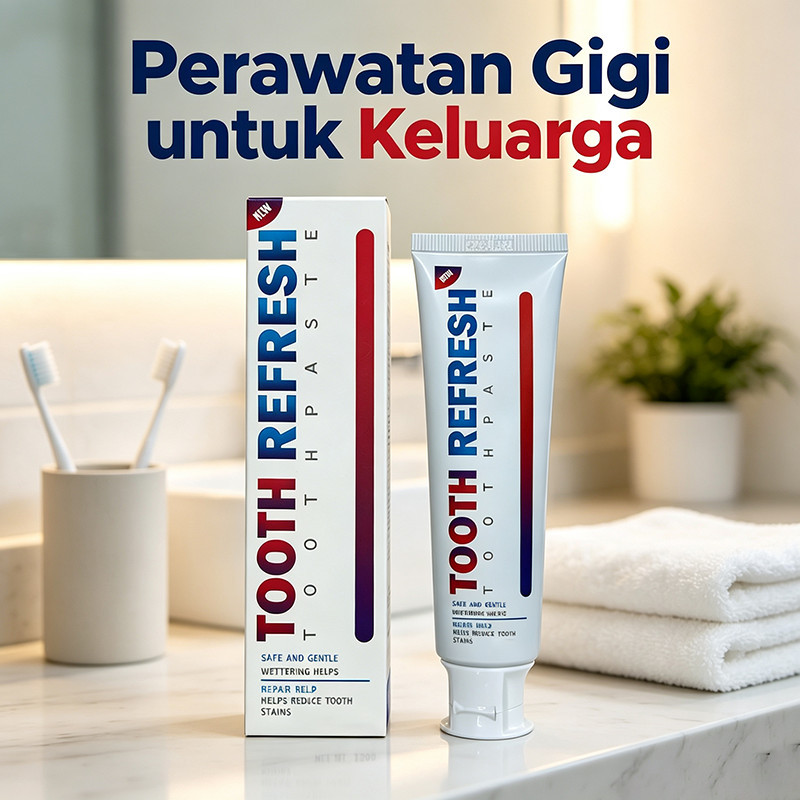 Tooth Refresh Toothpaste Pasta Gigi 50g Nafas Segar Memutihkan Pasta Gigi Pemutih Mencegah Kerusakan