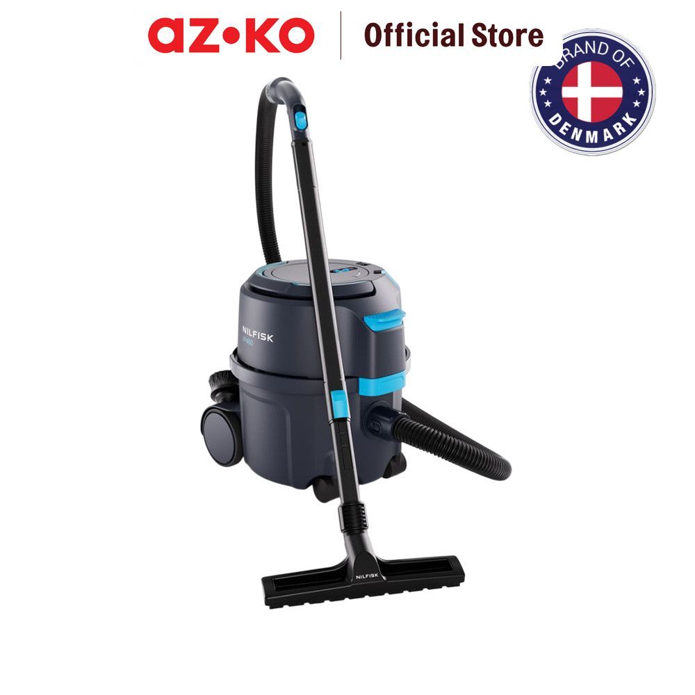 AZKO Nilfisk Vacuum Cleaner Dry 250 kPa 700 Watt VP400 - Hitam/Biru Penyedot Debu Vakum Alat Sedot D