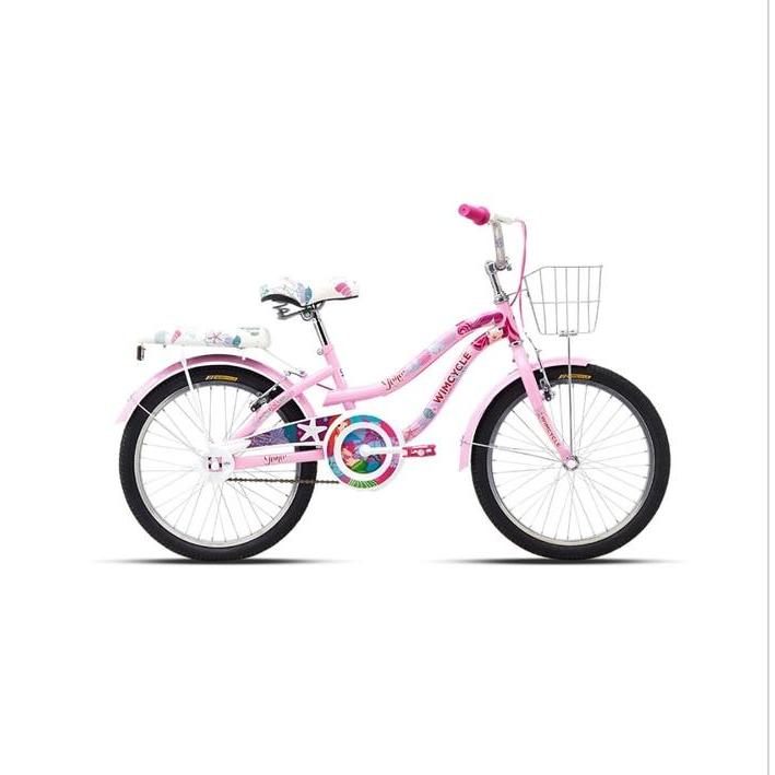 Sepeda Anak Perempuan 20 inch Wimcycle YUNA - Merah Muda