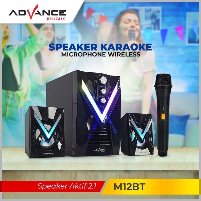 Speaker M-12BT 3 Inch Bluetooth Portable Advance 80Hz - 20KHz 1 Tahun Garansi Resmi