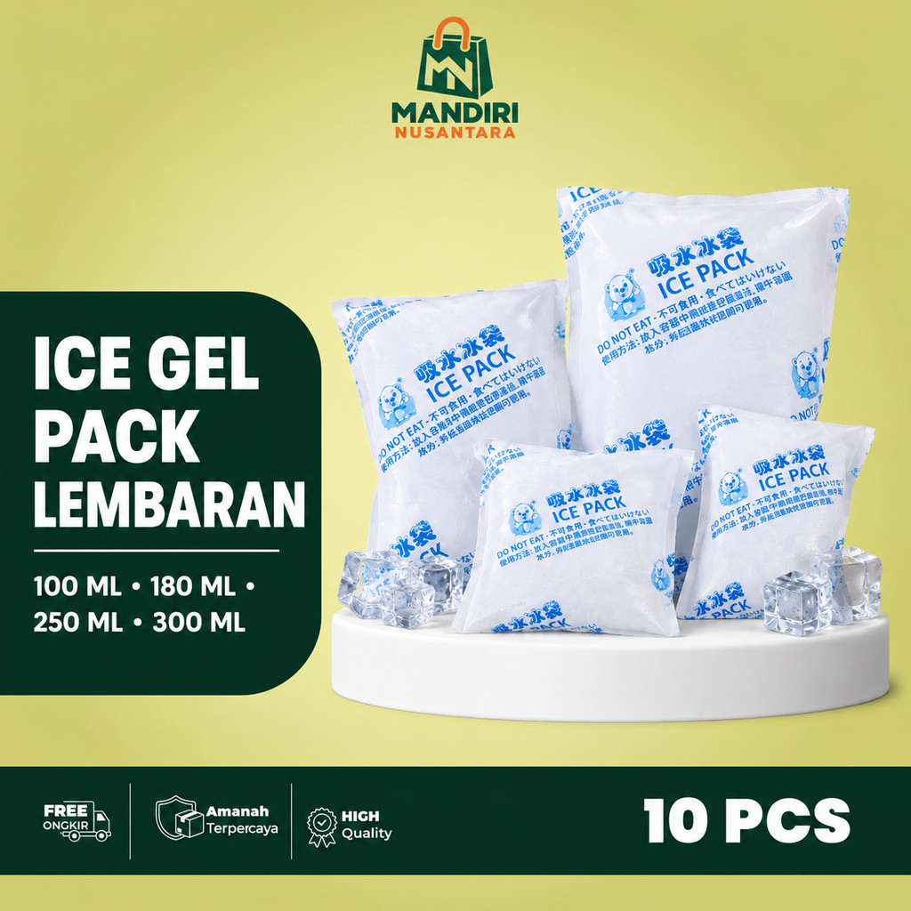 [ 10 PCS ] Ice Gel Pack Lembaran | Thermafreezze Es Jel | Ice Pack Cooler Penganti Dry Gel | Kantong