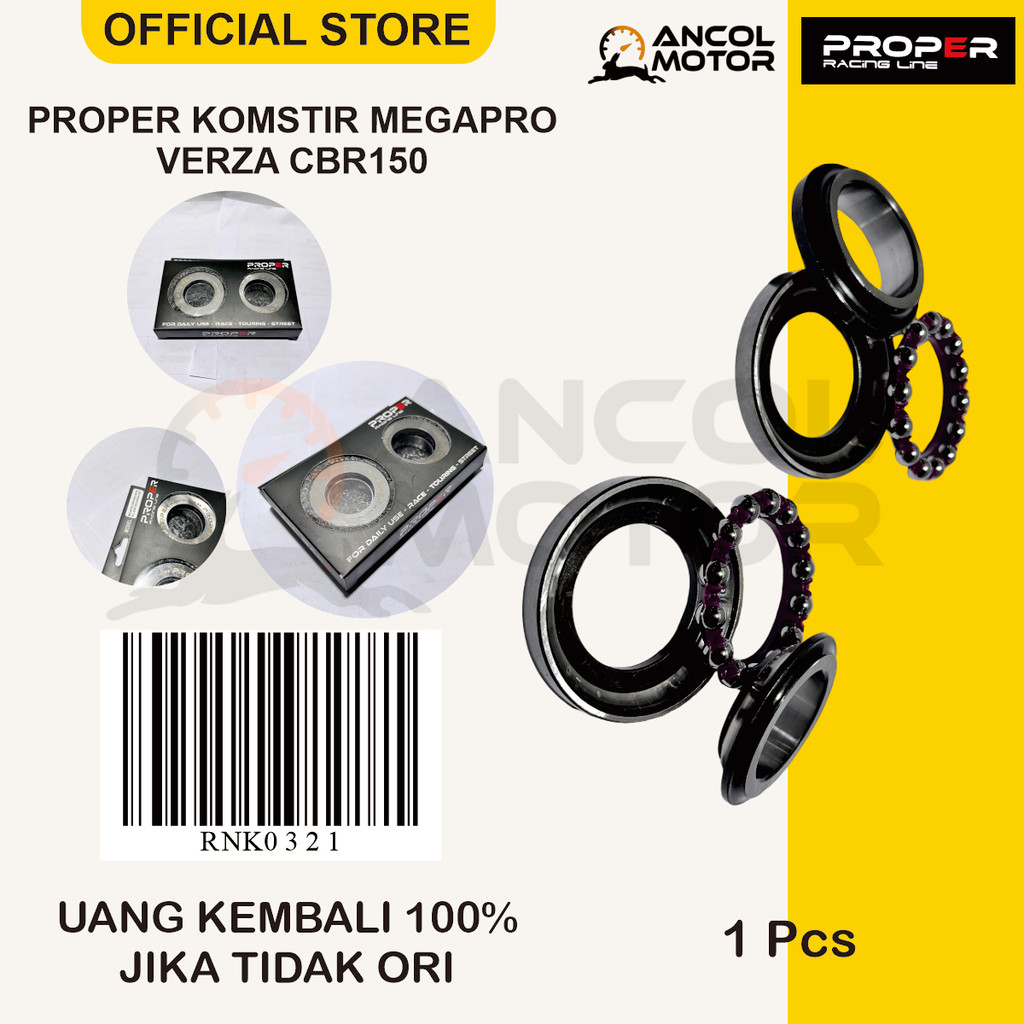 Proper Komstir Honda MegaPro Verza CBR 150R Sonic CRF Fi | Bearing Set Laher Mangkuk Stang Motor