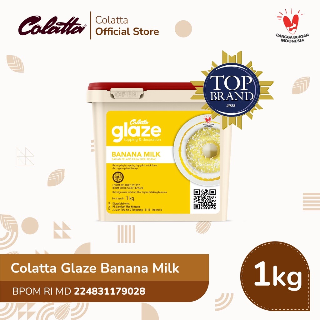 Colatta Glaze Banana Milk - Bahan Pelapis Rasa Pisang Susu 1Kg