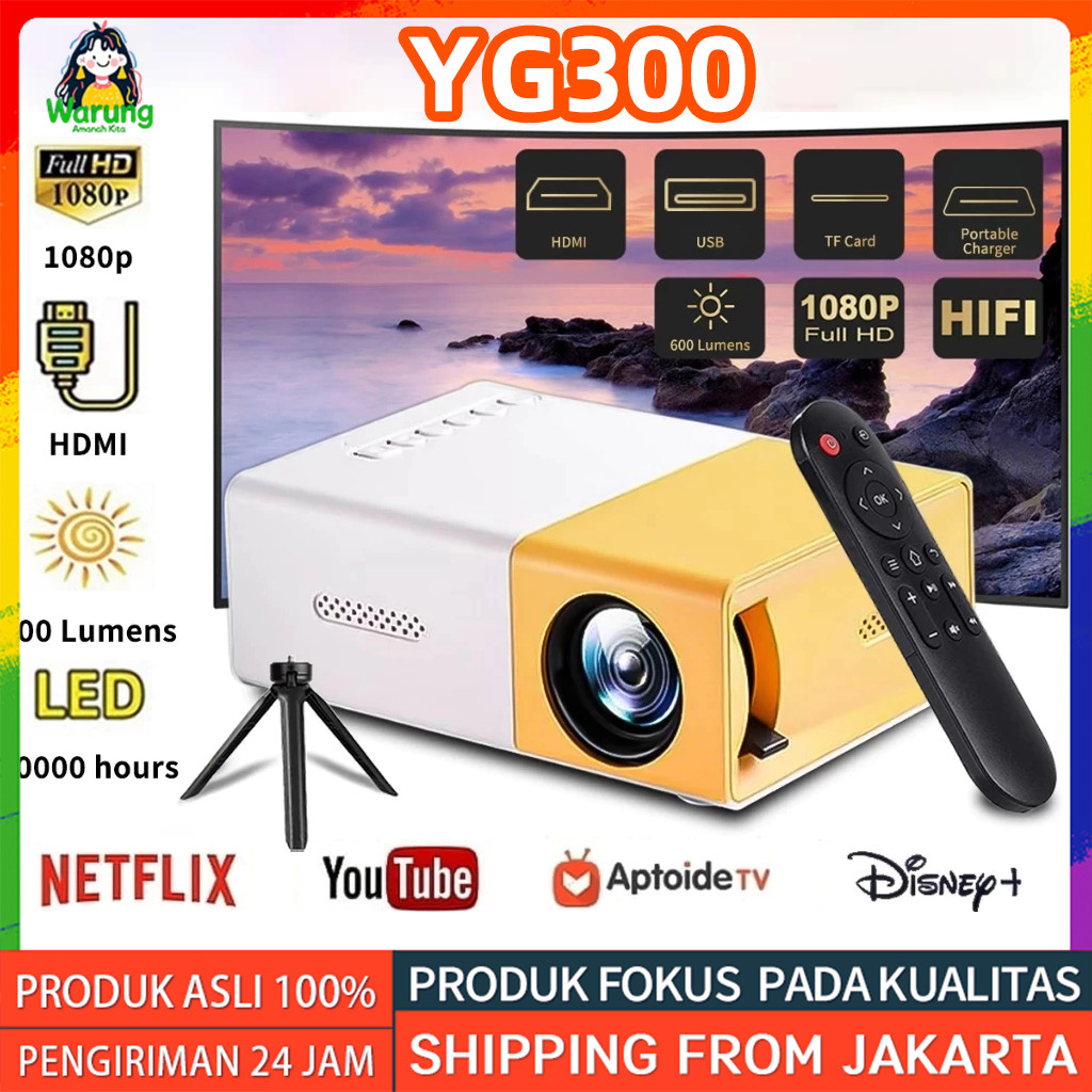 Proyektor Mini Yg300 Portable Led Mini Proyektor Hp Mini Home Theater Hdmi Mini Proyektor Proyektor