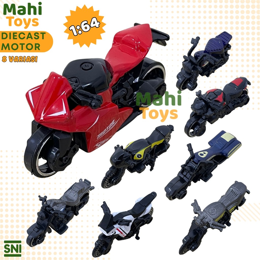 MahiToys Mainan Motor Diecast Metal 1:64 GT#64 Series Miniatur Motor Friction