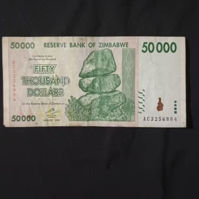 SA268 50000 DOLLAR ZIMBABWE VF/BEKAS