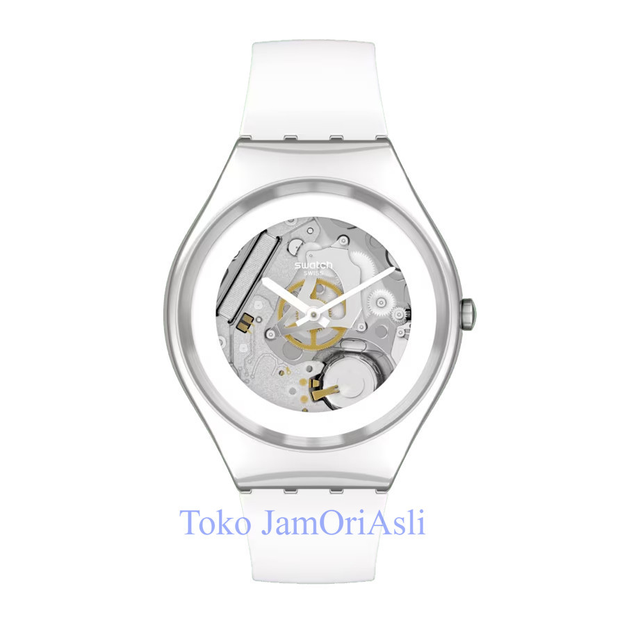 Promo Original Jam Tangan Pria SWATCH Irony SYXS138 PURE WHITE IRONY Garansi Resmi MAP 2 Tahun Swiss