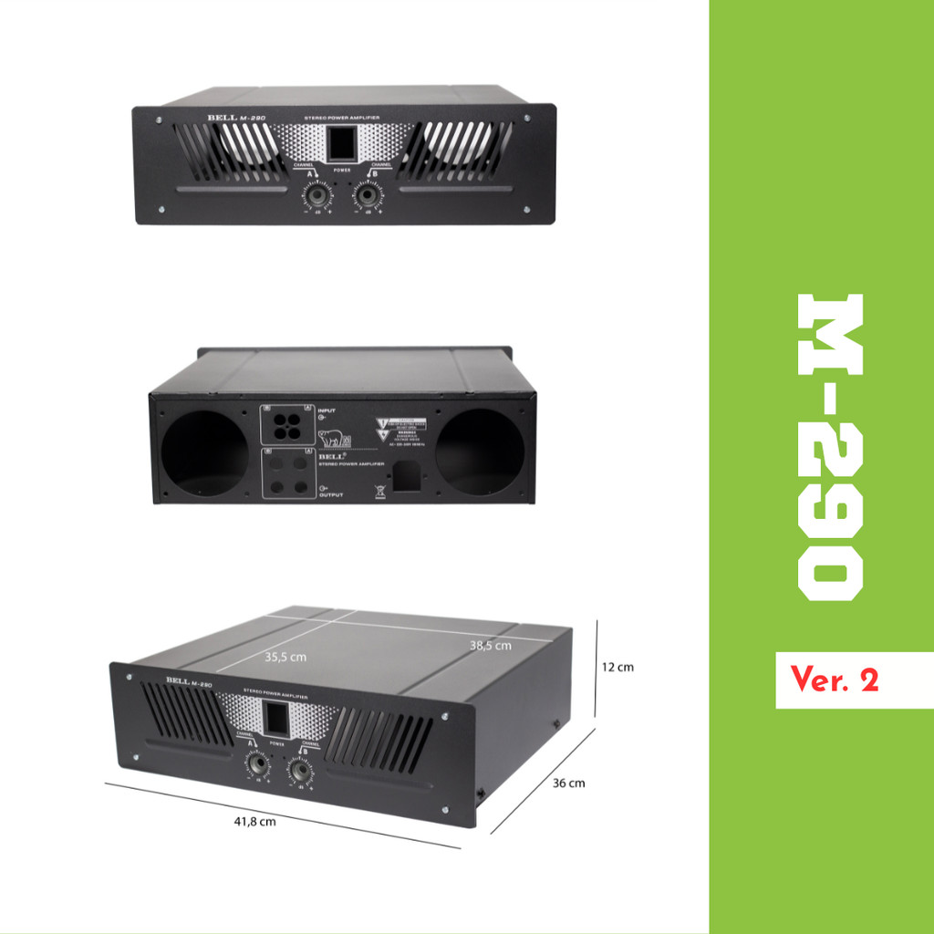 Box Power Amplifier M-290 M 290 BELL Casing Kosongan 10A 10 A