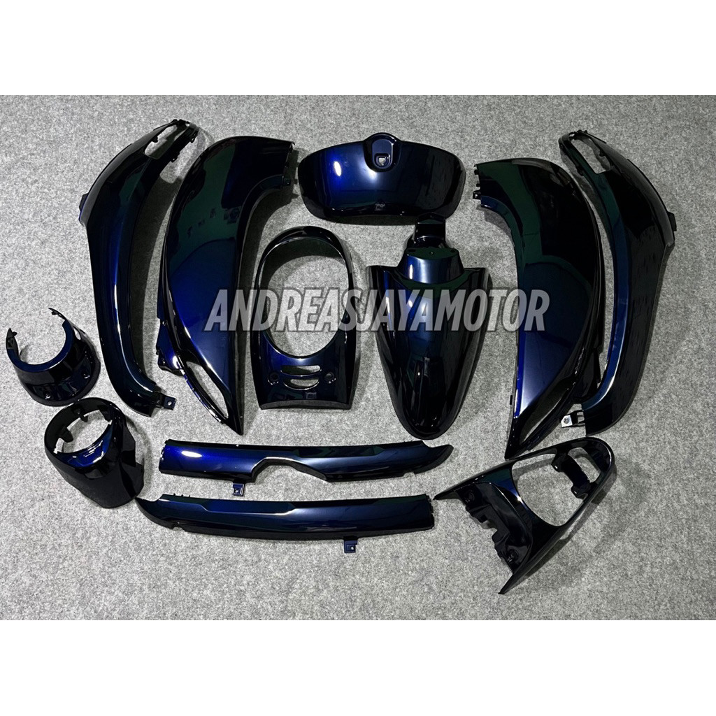 full set cover body halus scoopy fi esp biru dongker biru navy tahun 2013 2014 2015 2016 .