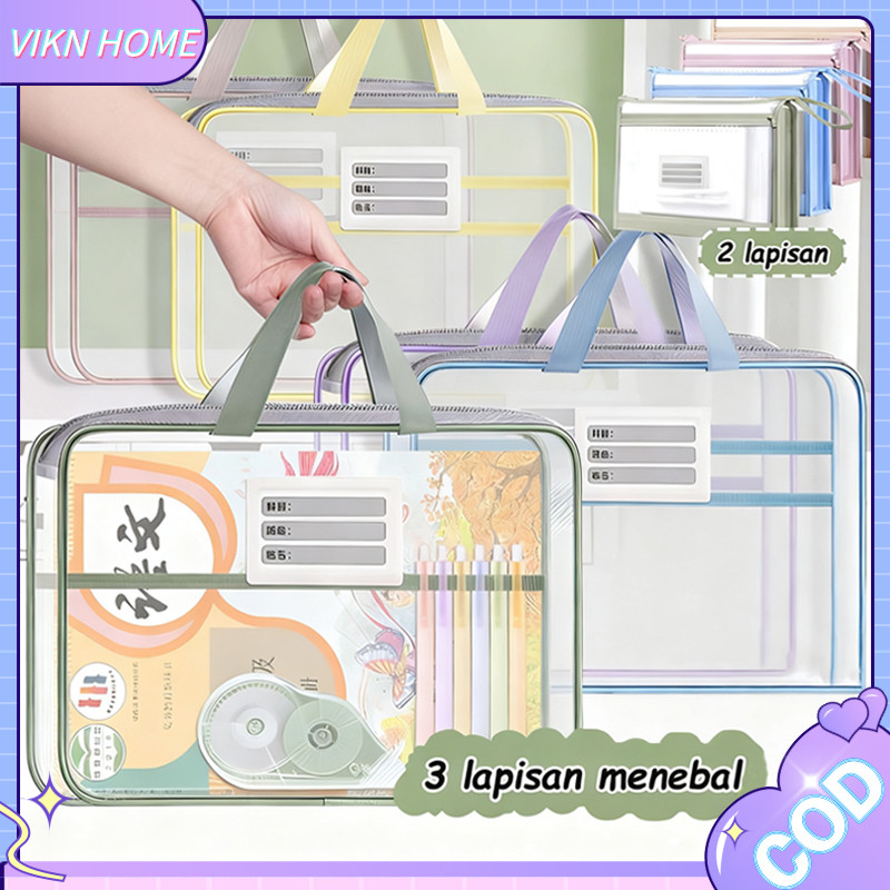 Tas Buku Portabel Tas Dokumen Akun Klasifikasi Berbentuk  Tas Klasifikasi Buku  Ritsleting Jaring