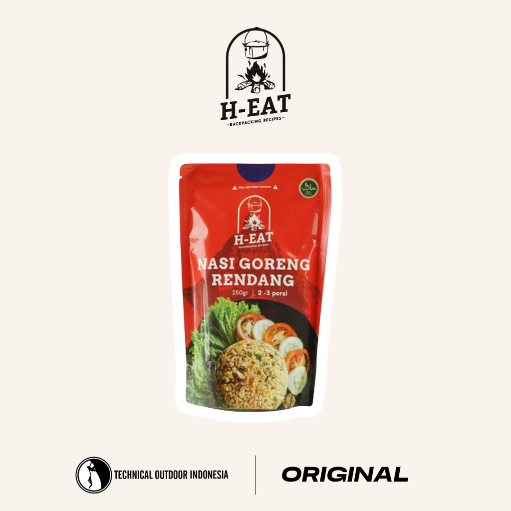 H-EAT Nasi Goreng Rendang Instant - Makanan Instan Ransum Cepat Saji