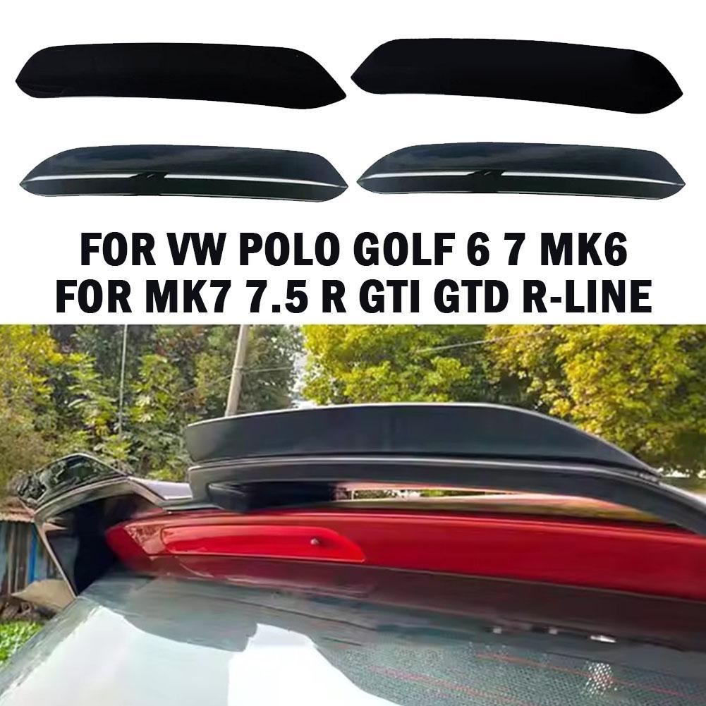 Car Roof Spoiler Extentions Flaps Rear Wing Fit VW Polo Golf 6 7 RearRear Roof Trunk Spoiler Tail Wi