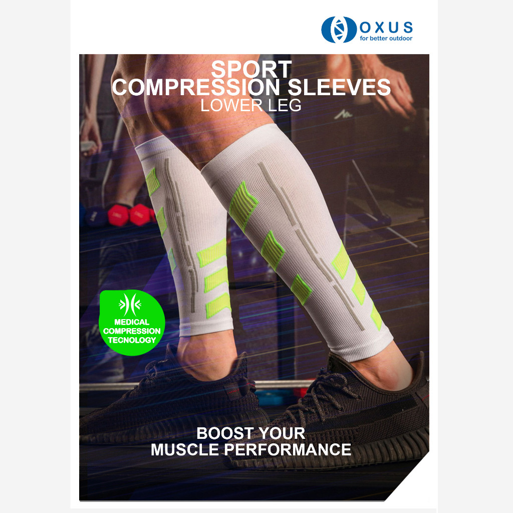 TERLATIS Sepasang Calf Sleeve Compression Manset Deker Betis Lari Trail Running  Sepeda Basket Badmi