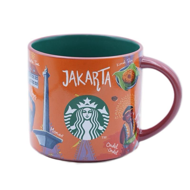 Starbucks Mug Gelas Jakarta Indonesia 16oz 473ml City Pride Iconic Series Collection Ceramic Mug Gla