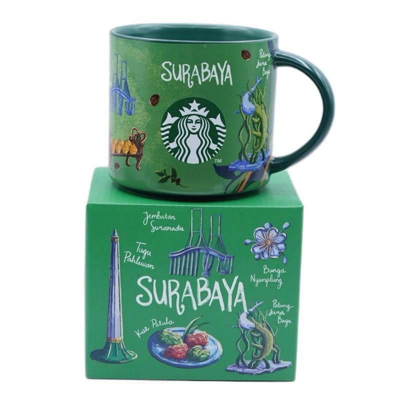 Starbucks Mug Gelas Surabaya Indonesia 16oz 473ml City Pride Iconic Series Collection Ceramic Mug Gl