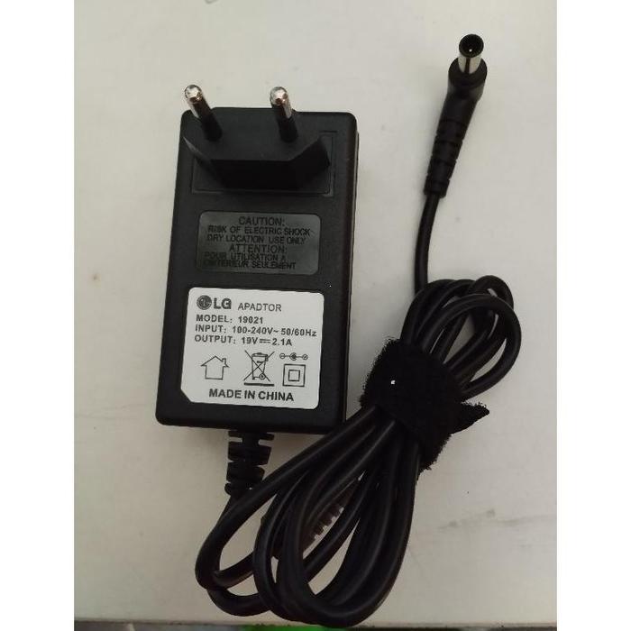 Adaptor Charger TV LED LG 19V 2.1A Original 40W Kompatibel 22 Inch 24 Inch 26 Inch 42 Inch Monitor L