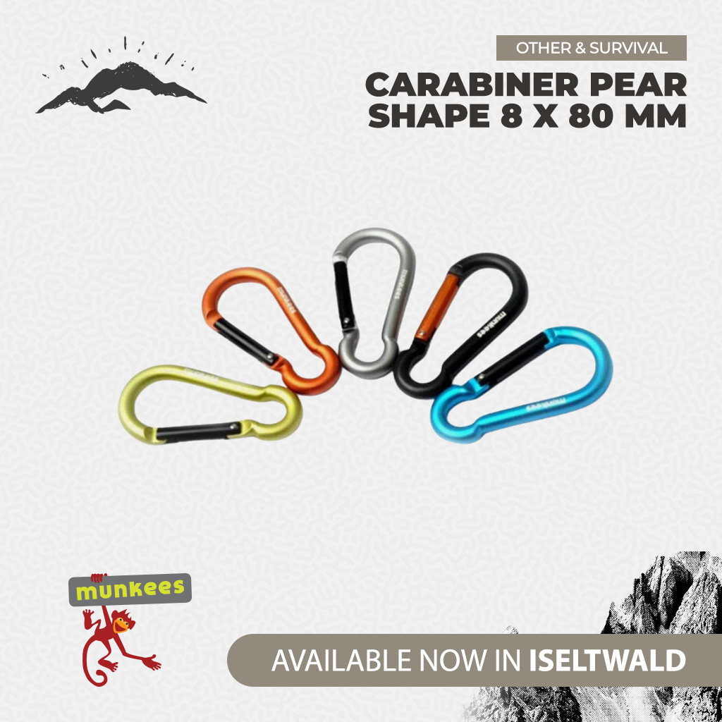 Carabiner Munkees Pear-Shape 8 x 80 mm - 3238