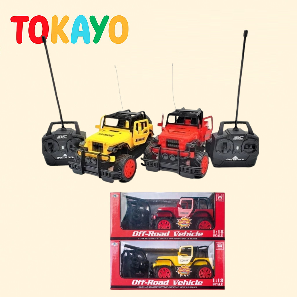 Tokayo Mobil Remote Control Off-Road  RC Jeep 1:18 Mobil Aki Mini Mainan Anak Laki-Laki Keren