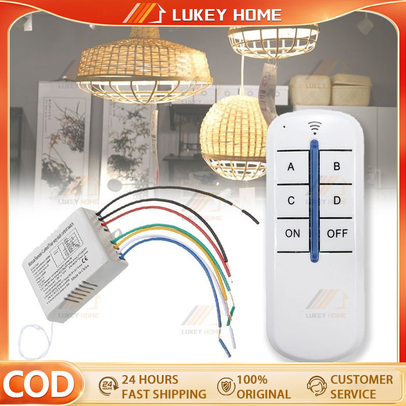 220v Saklar Remote 4 Channel 4x1000w / Remote Control Switch 4 Way/Saklar Remote 4 Channel / 220V 10