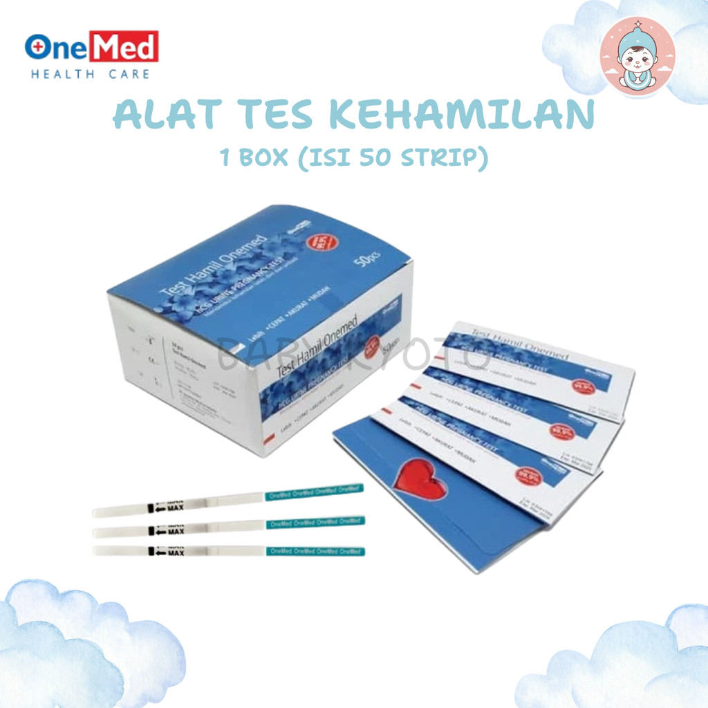 BK Onemed Alat Test Kehamilan Test Pack Kandungan 1 Box isi 50 Strip