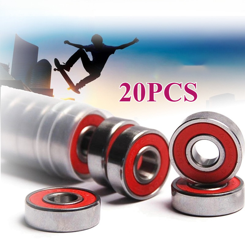 new 20PCS Skateboard Bearing 608rs Professional Untuk Inline Skate Skateboard Sepatu Roda