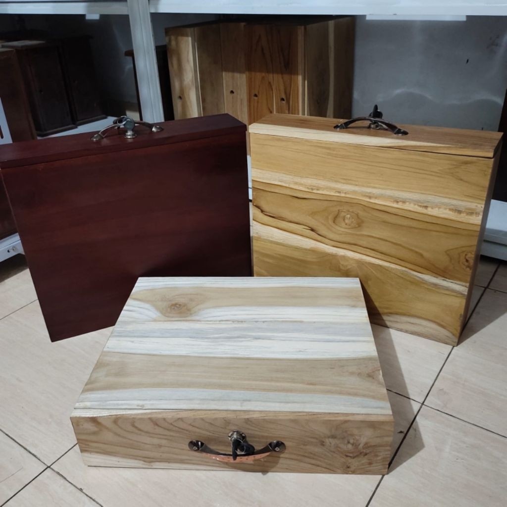 Laci Kasir Portable Tanpa Sekat Laci Kasir Kayu Jati