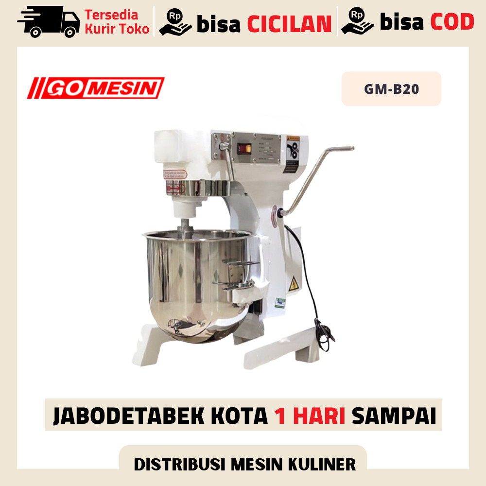 PLANETARY MIXER 20 LITER GETRA B-20 HJ  MIXER ADONAN KUE ROTI TELUR B-20HJ ORIGINAL