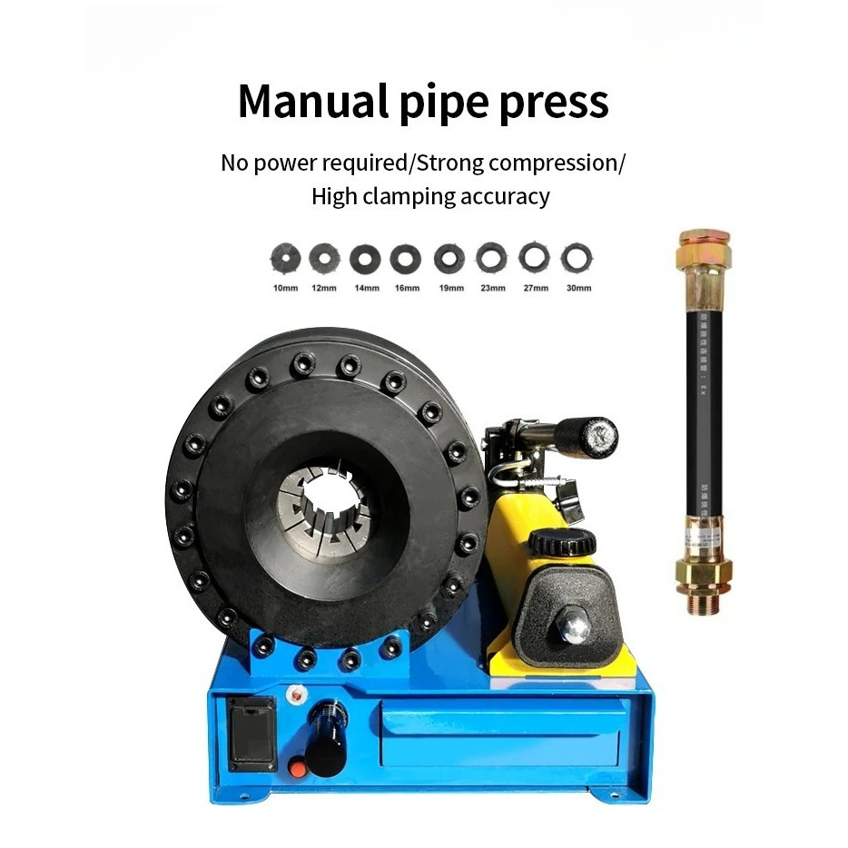 High Pressure Hydraulic Hose Crimper with 7 Sets of Dies Hose Crimping Handheld Hydraulic Hose Crimp