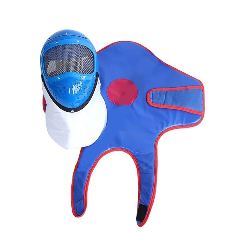New Fencing Uniform Suit for Kids Training Equipment Plastic Helmet Face Mask Vest Fencing Protectio