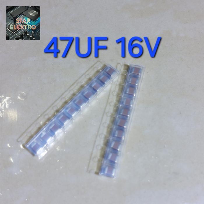 47UF 16V SMD 1210 3225 Multilayer Kapasitor Capacitor X7R 47 Mikro 16 Volt Ceramic MLCC Keramik - 20