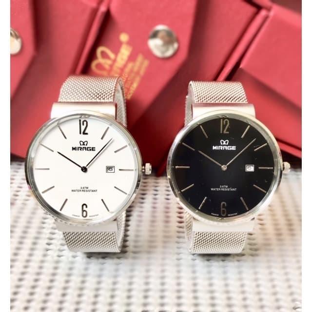 Jam Tangan Mirage Original Wanita Rantai pasir DW 8624 / 8891 Latar Hitam - Besar
